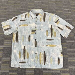 Kahala Aloha Hawaiian Shirt Mens 2XL Shaping Room Surf Board AOP Resort Beach
